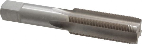 Interstate - 7/8-20 UNEF 3B 4 Flute Bright Finish High Speed Steel Straight Flute Standard Hand Tap - Plug, Right Hand Thread, 4-11/16" OAL, H4 Limit, Oversize - Exact Tooling