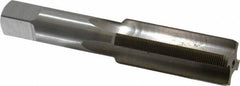 Interstate - 7/8-28 UNS 3B 4 Flute Bright Finish High Speed Steel Straight Flute Standard Hand Tap - Bottoming, Right Hand Thread, 4-11/16" OAL, H3 Limit, Oversize - Exact Tooling