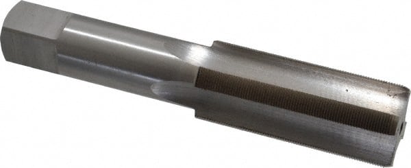 Interstate - 1-32 UNS 3B 4 Flute Bright Finish High Speed Steel Straight Flute Standard Hand Tap - Bottoming, Right Hand Thread, 5-1/8" OAL, H4 Limit, Oversize - Exact Tooling
