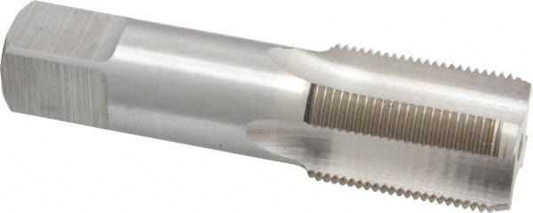 Interstate - 1-1/16 - 16 UNS 3B 4 Flute Bright Finish High Speed Steel Straight Flute Standard Hand Tap - Bottoming, Right Hand Thread, 5-1/8" OAL, H4 Limit, Oversize - Exact Tooling