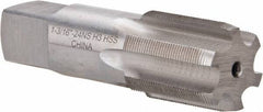 Interstate - 1-3/16 - 24 UNS 3B 6 Flute Bright Finish High Speed Steel Straight Flute Standard Hand Tap - Plug, Right Hand Thread, 4" OAL, H4 Limit, Oversize - Exact Tooling