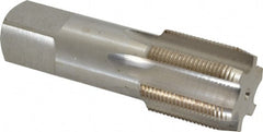 Interstate - 1-1/4 - 16 UNS 3B 6 Flute Bright Finish High Speed Steel Straight Flute Standard Hand Tap - Plug, Right Hand Thread, 4" OAL, H4 Limit, Oversize - Exact Tooling