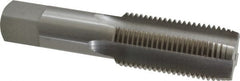 Interstate - 1-3/8 - 8 UNS 4 Flute Bright Finish High Speed Steel Straight Flute Standard Hand Tap - Plug, Right Hand Thread, 6-1/16" OAL, 3" Thread Length, H5 Limit, Oversize - Exact Tooling