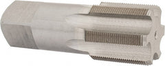 Interstate - 1-7/16 - 20 UNS 3B 6 Flute Bright Finish High Speed Steel Straight Flute Standard Hand Tap - Bottoming, Right Hand Thread, 4" OAL, H4 Limit, Oversize - Exact Tooling