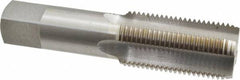 Interstate - 1-1/2 - 8 UNS 6 Flute Bright Finish High Speed Steel Straight Flute Standard Hand Tap - Bottoming, Right Hand Thread, 6-3/8" OAL, 3" Thread Length, H5 Limit, Oversize - Exact Tooling