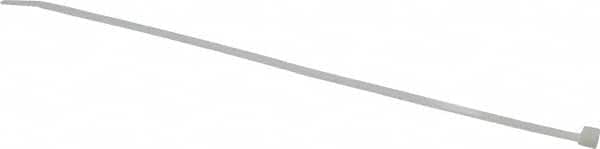 Made in USA - 10.968" Long Natural (Color) Nylon Standard Cable Tie - 40 Lb Tensile Strength, 1.37mm Thick, 2-3/8" Max Bundle Diam - Exact Tooling