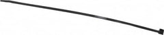 Made in USA - 10.968" Long Black Nylon Standard Cable Tie - 40 Lb Tensile Strength, 1.37mm Thick, 2-3/8" Max Bundle Diam - Exact Tooling