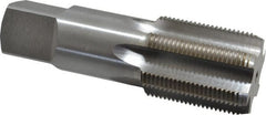 Interstate - 1-9/16 - 12 UNS 6 Flute Bright Finish High Speed Steel Straight Flute Standard Hand Tap - Bottoming, Right Hand Thread, 4" OAL, 1-1/2" Thread Length, H5 Limit, Oversize - Exact Tooling