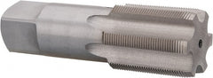 Interstate - 1-9/16 - 18 UNEF 3B 6 Flute Bright Finish High Speed Steel Straight Flute Standard Hand Tap - Plug, Right Hand Thread, 5" OAL, H4 Limit, Oversize - Exact Tooling