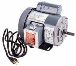 Marathon Electric - 1-1/2 Max hp, 1,725 Max RPM, Electric AC DC Motor - 115/208-230 V Input, Single Phase, 56 Frame, 0.62" Shaft Diam - Exact Tooling