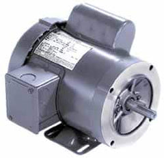 Marathon Electric - 1 Max hp, 3,450 Max RPM, Electric AC DC Motor - 115/208-230 V Input, Single Phase, 56C Frame, 0.62" Shaft Diam - Exact Tooling