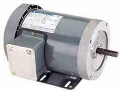 Marathon Electric - 1 Max hp, 3,450 Max RPM, Electric AC DC Motor - 208-230/460 V Input, Three Phase, 56C Frame, 0.62" Shaft Diam - Exact Tooling
