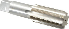Interstate - 1-5/8 - 8 UNS 6 Flute Bright Finish High Speed Steel Straight Flute Standard Hand Tap - Bottoming, Right Hand Thread, 6-11/16" OAL, 3-9/16" Thread Length, H6 Limit, Oversize - Exact Tooling