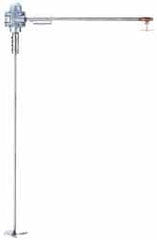 Neptune Mixer - 60 psi Air Pressure, 1/10 hp, Lab Clamp, Air Powered Mixer - 20 Inch Long Shaft, 316 Stainless Steel Shaft, 200 to 2,000 RPM, Compatible with Drum Container - Exact Tooling