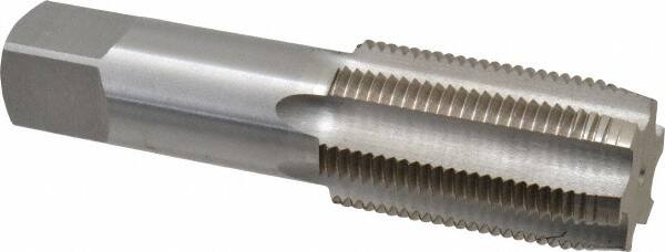 Interstate - 1-3/4 - 8 UNS 6 Flute Bright Finish High Speed Steel Straight Flute Standard Hand Tap - Plug, Right Hand Thread, 7" OAL, 3-9/16" Thread Length, H6 Limit, Oversize - Exact Tooling