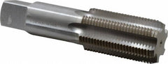 Interstate - 1-3/4 - 8 UNS 6 Flute Bright Finish High Speed Steel Straight Flute Standard Hand Tap - Bottoming, Right Hand Thread, 7" OAL, 3-9/16" Thread Length, H6 Limit, Oversize - Exact Tooling