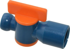 Loc-Line - 10 Piece, 1/4" ID Coolant Hose NPT Valve - Female to Female Connection, Acetal Copolymer Body, 1/4 NPT, Use with Loc-Line Modular Hose Systems - Exact Tooling