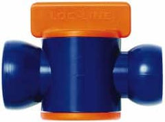 Loc-Line - 2 Piece, 1/2" ID Coolant Hose In-Line Valve - Female to Ball Connection, Acetal Copolymer Body, Unthreaded, Use with Loc-Line Modular Hose Systems - Exact Tooling