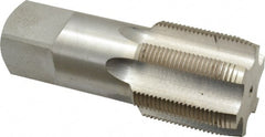 Interstate - 1-7/8 - 12 UNS 6 Flute Bright Finish High Speed Steel Straight Flute Standard Hand Tap - Plug, Right Hand Thread, 5" OAL, 2" Thread Length, H6 Limit, Oversize - Exact Tooling