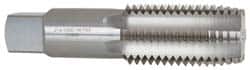 Interstate - 2 - 4-1/2 UNC 3B 6 Flute Bright Finish High Speed Steel Straight Flute Standard Hand Tap - Plug, Right Hand Thread, 8" OAL, H6 Limit, Oversize - Exact Tooling