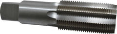 Interstate - 2-8 UNS 6 Flute Bright Finish High Speed Steel Straight Flute Standard Hand Tap - Plug, Right Hand Thread, 7-5/8" OAL, 3-9/16" Thread Length, H6 Limit, Oversize - Exact Tooling