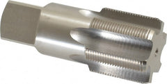 Interstate - 2-1/8 - 12 UNS 6 Flute Bright Finish High Speed Steel Straight Flute Standard Hand Tap - Bottoming, Right Hand Thread, 5-1/4" OAL, H6 Limit, Oversize - Exact Tooling
