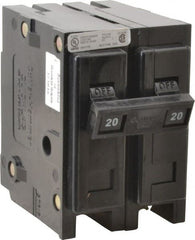 Eaton Cutler-Hammer - 20 Amp, 120/240 VAC, 24 VDC, 48 VDC, 80 VDC, 2 Pole, Plug In Miniature Circuit Breaker - Thermal Magnetic Trip, 10 kA Breaking Capacity, 14-4 AWG, 2-3/8 Inch Deep x 2-15/16 Inch High x 2 Inch Wide - Exact Tooling