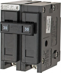 Eaton Cutler-Hammer - 30 Amp, 120/240 VAC, 24 VDC, 48 VDC, 80 VDC, 2 Pole, Plug In Miniature Circuit Breaker - Thermal Magnetic Trip, 14-4 AWG, 2-3/8 Inch Deep x 2-15/16 Inch High x 2 Inch Wide - Exact Tooling