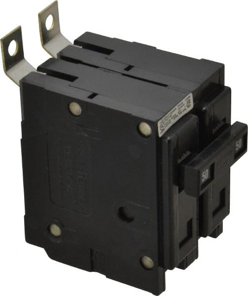 Eaton Cutler-Hammer - 50 Amp, 120/240 VAC, 24 VDC, 48 VDC, 80 VDC, 2 Pole, Bolt On Miniature Circuit Breaker - Thermal Magnetic Trip, 14-4 AWG, 2-3/8 Inch Deep x 2-15/16 Inch High x 2 Inch Wide - Exact Tooling