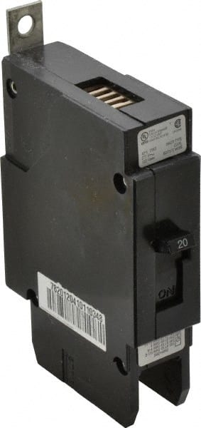 Eaton Cutler-Hammer - 20 Amp, 125 VDC, 277/480 VAC, 1 Pole, Bolt On Molded Case Circuit Breaker - Thermal Magnetic Trip, 14-10 AWG, 66.7mm Deep x 4 Inch High x 1 Inch Wide - Exact Tooling