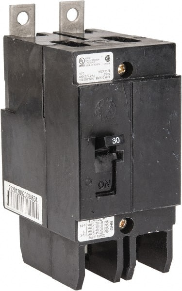 Eaton Cutler-Hammer - 20 Amp, 277/480 VAC, 2 Pole, Bolt On Molded Case Circuit Breaker - Thermal Magnetic Trip, 14-10 AWG, 66.7mm Deep x 4 Inch High x 2 Inch Wide - Exact Tooling