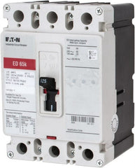 Eaton Cutler-Hammer - 125 Amp, 125 VDC, 240 VAC, 3 Pole, Molded Case Circuit Breaker - Thermal Magnetic Trip, 65 kA at 240 VAC Breaking Capacity, 4-4/0 AWG, 3-3/8 Inch Deep x 6 Inch High x 4-1/8 Inch Wide - Exact Tooling