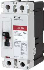Eaton Cutler-Hammer - 30 Amp, 250 VDC, 480 VAC, 2 Pole, Molded Case Circuit Breaker - Thermal Magnetic Trip, 18 kA at 240 VAC Breaking Capacity, 14-1/0 AWG, 3-3/8 Inch Deep x 6 Inch High x 2-3/4 Inch Wide - Exact Tooling