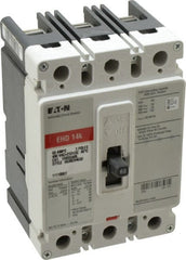 Eaton Cutler-Hammer - 60 Amp, 250 VDC, 480 VAC, 3 Pole, Molded Case Circuit Breaker - Thermal Magnetic Trip, 18 kA at 240 VAC Breaking Capacity, 14-1/0 AWG, 3-3/8 Inch Deep x 6 Inch High x 4-1/8 Inch Wide - Exact Tooling