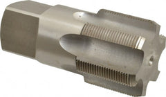 Interstate - 2-1/2 - 12 UNS 6 Flute Bright Finish High Speed Steel Straight Flute Standard Hand Tap - Bottoming, Right Hand Thread, 5-1/4" OAL, 2" Thread Length, H6 Limit, Oversize - Exact Tooling