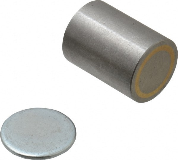 Eclipse - 3/4" Diam, 10-24 Thread, 4.7 Lb Average Pull Force, Alnico Pot Magnets - 220°C Max Operating Temp, 1" High - Exact Tooling