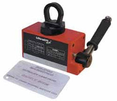 Eclipse - 4,400 Lb Load Capacity, Magnetic Lifter - 16" High x 9-3/8" Wide, 2 Poles, For Use with Flats & Rounds - Exact Tooling