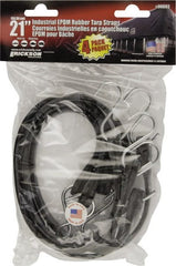 Erickson Manufacturing - Tarp Strap with S Hook - 21" OAL, Black - Exact Tooling