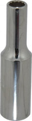 Proto - 3/8", 1/2" Drive, Deep Hand Socket - 12 Points, 3-1/4" OAL, Chrome Finish - Exact Tooling
