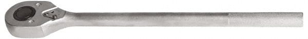 Proto - 1" Drive Pear Head Male/Female Drive Ratchet - Chrome Finish, 26" OAL, 24 Gear Teeth, Standard Head - Exact Tooling