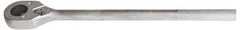 Proto - 1" Drive Pear Head Male/Female Drive Ratchet - Chrome Finish, 26" OAL, 24 Gear Teeth, Standard Head - Exact Tooling