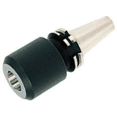 Iscar - DIN69871-50 Taper, 0.7087" Inside Hole Diam, 2.4803" Projection, Straight Shank with Flat Adapter - 1.9685" Body Diam, Taper Shank, Through Coolant - Exact Tooling