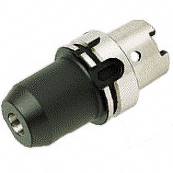 Iscar - HSK63A Taper Shank 6mm Hole End Mill Holder/Adapter - 63/64" Nose Diam, 80mm Projection, Through-Spindle Coolant - Exact Tooling