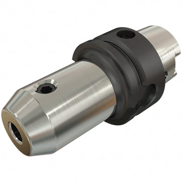 Iscar - HSK63A Taper Shank 12mm Hole End Mill Holder/Adapter - 42mm Nose Diam, 90mm Projection, Through-Spindle Coolant - Exact Tooling