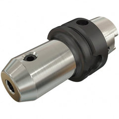 Iscar - HSK63A Taper Shank 25mm Hole End Mill Holder/Adapter - 65mm Nose Diam, 110mm Projection, Through-Spindle Coolant - Exact Tooling