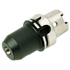 Iscar - HSK100A Taper Shank 20mm Hole End Mill Holder/Adapter - 52mm Nose Diam, 100mm Projection, Through-Spindle Coolant - Exact Tooling