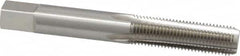 Interstate - 3/8-24 UNF 3B 4 Flute Bright Finish High Speed Steel Straight Flute Standard Hand Tap - Bottoming, Left Hand Thread, 2-15/16" OAL, 1-1/4" Thread Length, H3 Limit, Oversize - Exact Tooling
