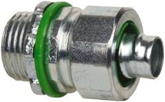 Cooper Crouse-Hinds - 3/8" Trade, Steel Threaded Straight Liquidtight Conduit Connector - Noninsulated - Exact Tooling