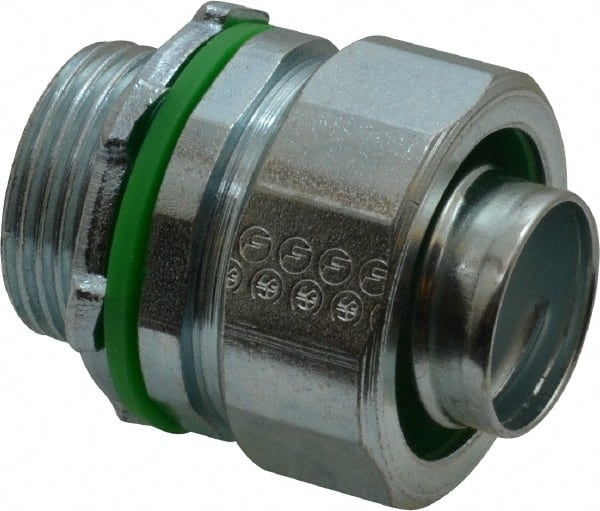 Cooper Crouse-Hinds - 3/4" Trade, Steel Threaded Straight Liquidtight Conduit Connector - Noninsulated - Exact Tooling