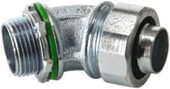 Cooper Crouse-Hinds - 3/4" Trade, Malleable Iron Threaded Angled Liquidtight Conduit Connector - Noninsulated - Exact Tooling
